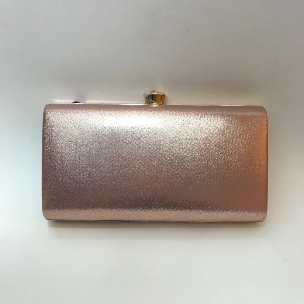 BellaKiara new big evening crossbody/ clutch rose quartz.